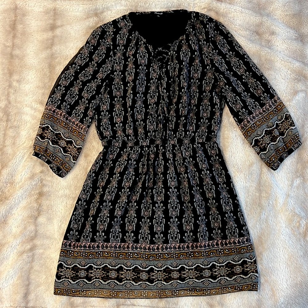 Madewell size 8, mini dress, 3/4 length sleeves